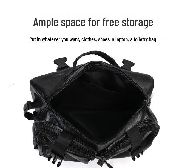 Мужской ретро рюкзак из искусственной ПУ кожи, кросс-граничный, для ноутбука и путешествий, большой вместимости