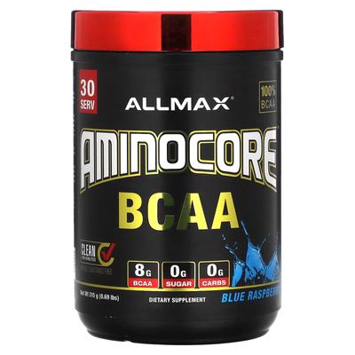 ALLMAX, AMINOCORE, BCAA, BCAA 8G + 0 сахара + 0 углеводов, синяя малина, 0,69 фунта (315 г)