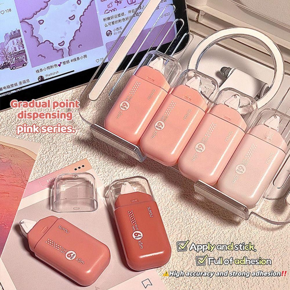 6pcs Gradient Color Dot Dispensing Adhesive Diamond-shaped Double-sided Adhesive Tape  School Office