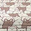 1 Teddy Bear Patterned Frosted Bedsheet, Bedroom Printed Bedspread, Bedding (Excluding Pillowcases)