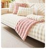 2024 Internet Celebrity Plush Sofa Cushion: Thick, Non-Slip Winter Sofa Cover with Backrest Seat Cover