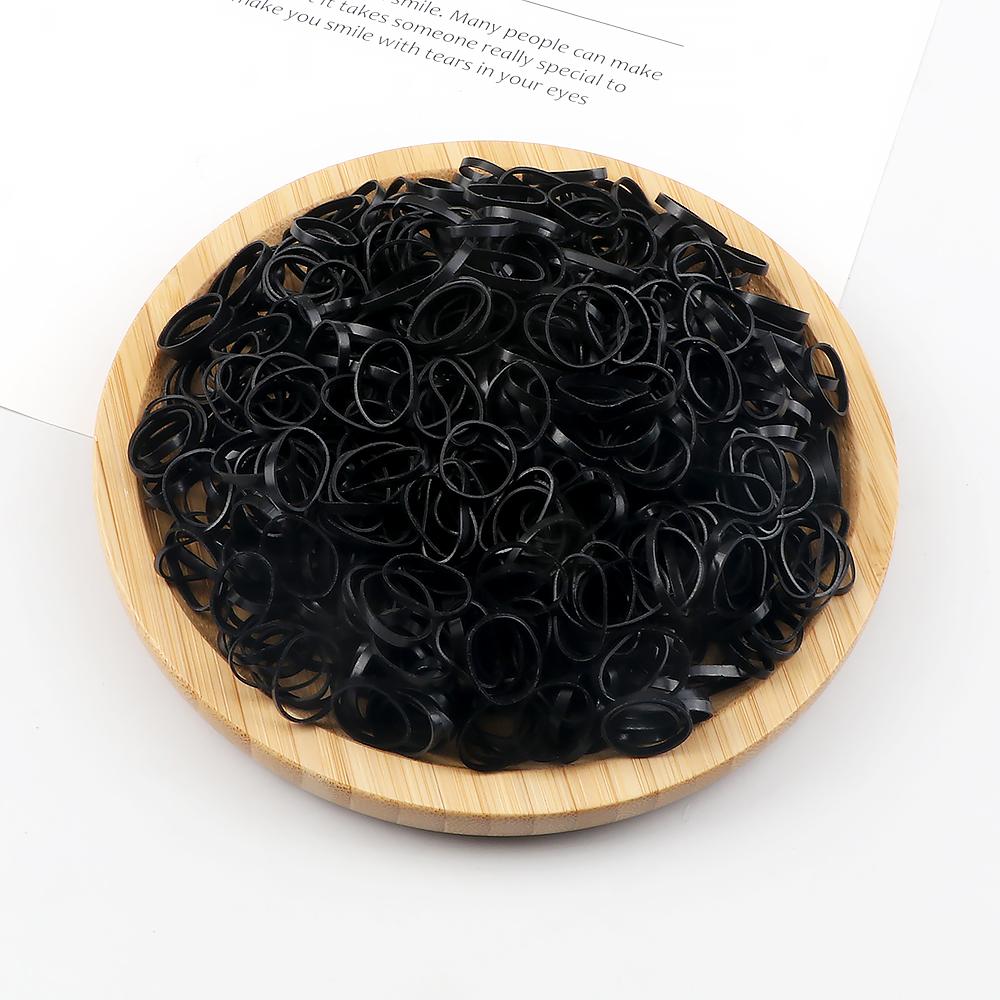 500 шт./пакет Маленькие одноразовые резинки для девочек Разноцветные эластичные резинки для волос Повязка на голову для детей Детские держатели Подарки Аксессуары для волос