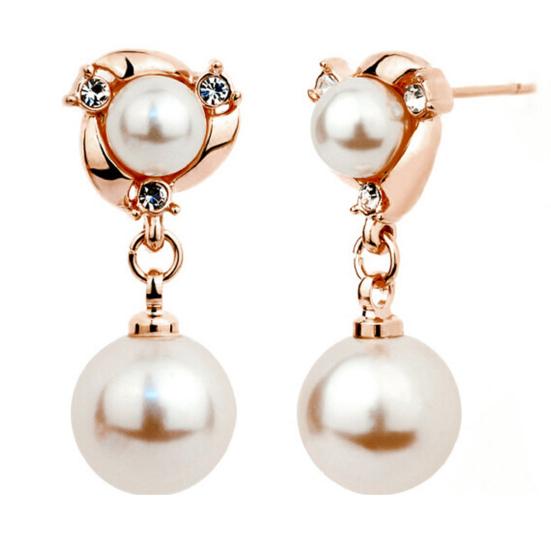 Серьги свисают изысканные привлекательные 2 цвета серьги с кисточками из искусственного жемчуга