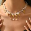 Luxury Imitation Pearl Clavicle Chain Rhinestone Multi-layer Beaded Necklaces  Party
