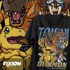 Digimon – Тай и Агумон GA Аниме Футболка Манга Подарок для Любителя Аниме Все Размеры Хлопок