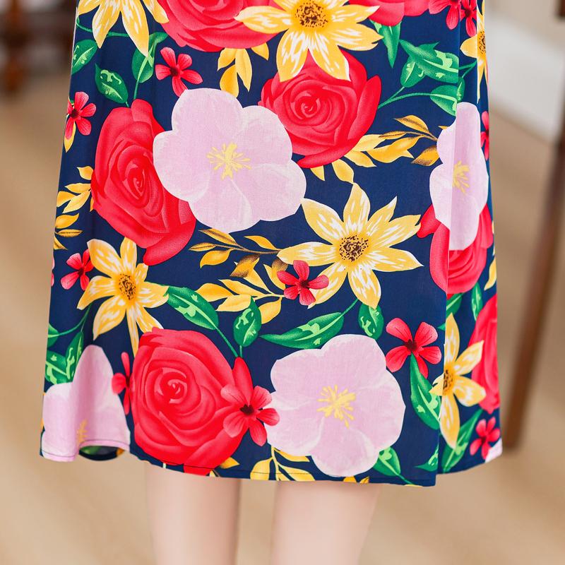 Летние элегантные длинные платья для женщин, большие размеры, с коротким рукавом, винтажное летнее платье с принтом, женская одежда