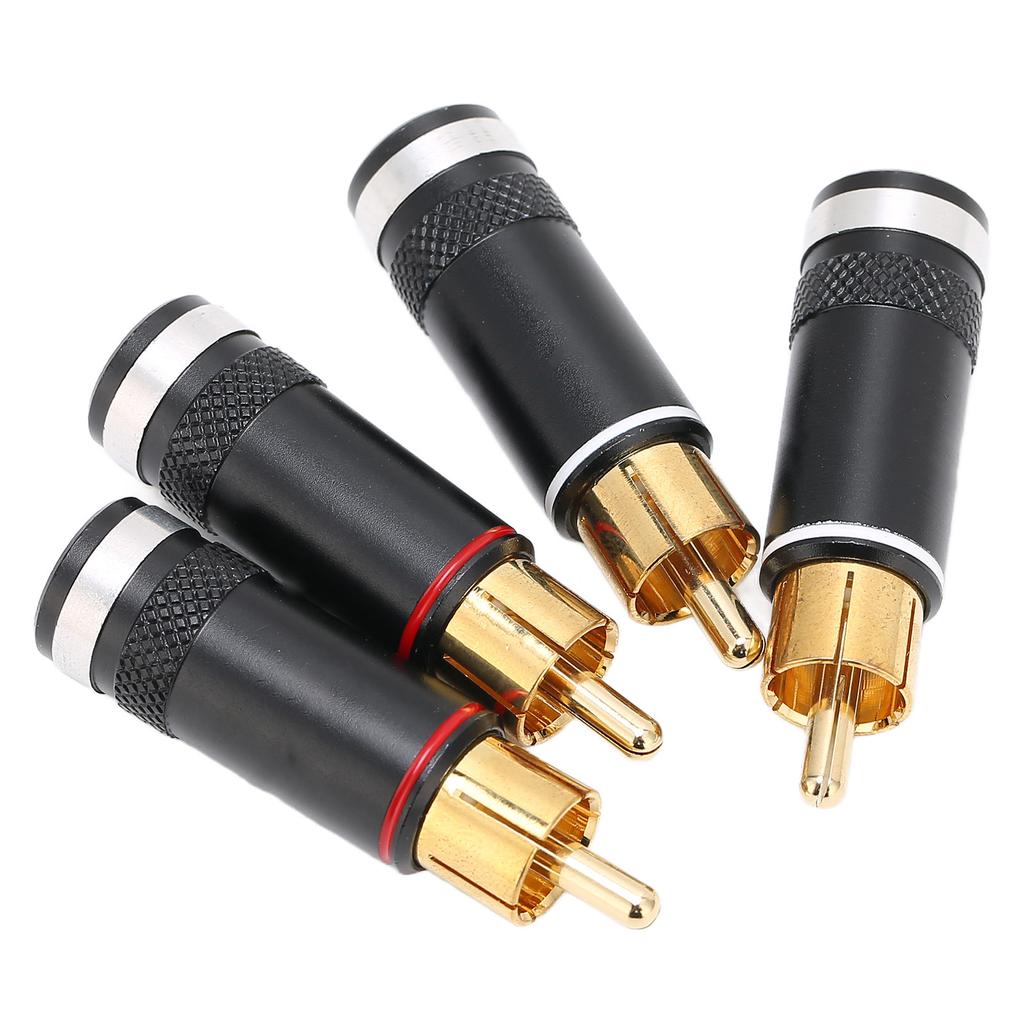 Preffair R1764 RCA Аудиоразъем 24K Позолоченный Штекер для сигнального кабеля для кабеля 6,5 мм
