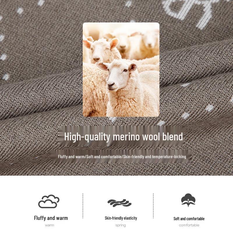 Мужской пуловер с геометрическим жаккардовым узором