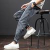 Весна-лето, черные, синие джинсы-карго, мужские уличные джинсовые брюки-джоггеры, мужские мешковатые джинсовые брюки-шаровары больших размеров