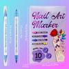 10/12 Colors Quick Dry Nail Art Polish Pens 10/12 Colors Nail Brush Marker Sets  for DIY Nail Art