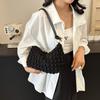 Canvas Wrinkle Bag for Women Shoulder Bags Pleated Bubbles Handbags Padded Casual Underarm Quilted Bag Tote Cloud Bag Purse