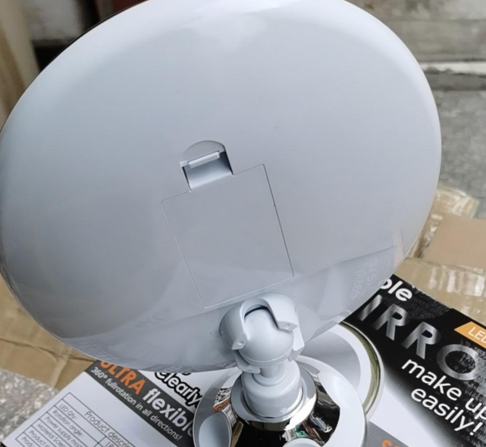 Upgraded 10X Magnifying LED Makeup Mirror with Three-Color Fill Light & USB Touch Switch