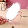 Зеркало для макияжа с увеличением 1/5/7X, двухстороннее, вращающееся на 360 градусов, портативное, круглое, акриловое, настольное, с увеличением, для мужчин и женщин