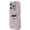 Karl Lagerfeld Iml Choupette Head & Monogram Case For Iphone 15 Pro Max - Pink