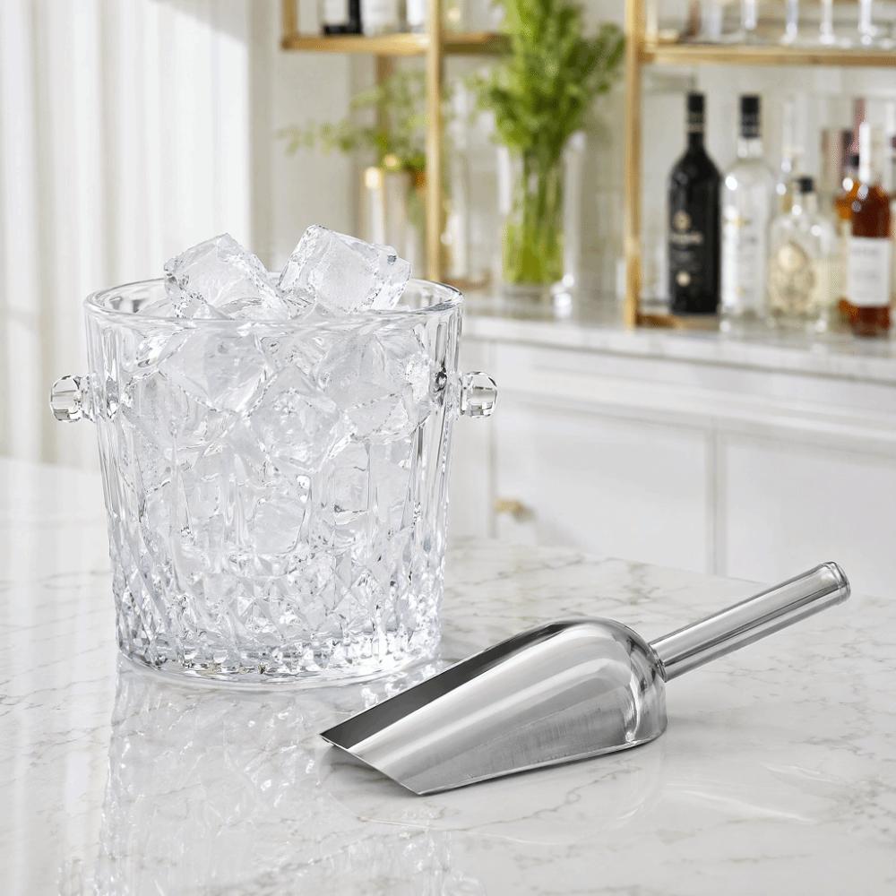 5PCS Silver Metal Scoop Set Stainless Steel Ice Scoop Set Premium Scoops Set Party