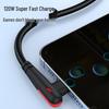 Угловой кабель для быстрой зарядки 120 Вт для Android - Совместим с Huawei, Vivo, Oppo, Meizu с функцией Flash Charge 6A