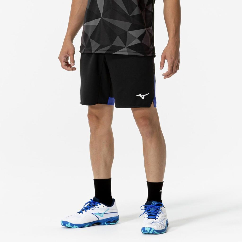 Теннис Бадминтон Игра Японская ассоциация бадминтона Официально Унисекс 62JBB022 Синий [Mizuno] Брюки, Шорты, Одобрено, Черный/Серф