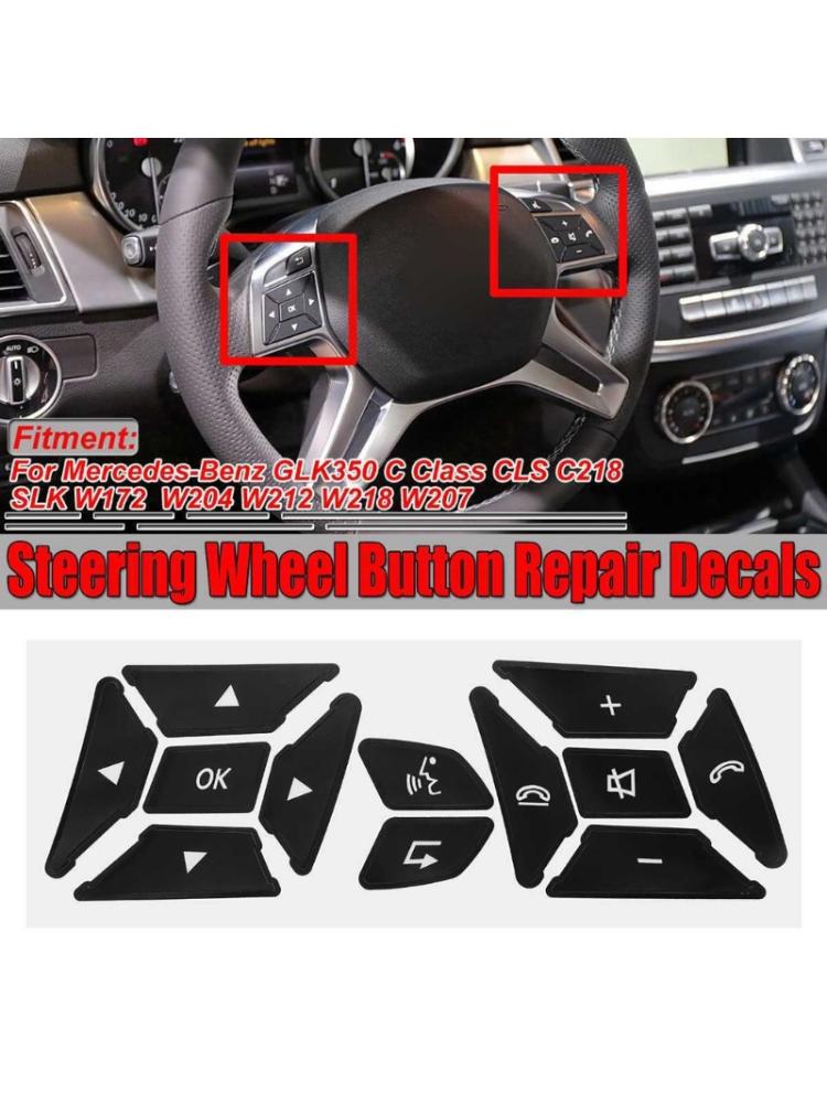 Накладка на кнопку рулевого колеса, ремонтные наклейки, сменные наклейки для C Class CLS C218 SLK W172 W204 W212 W218 W207
