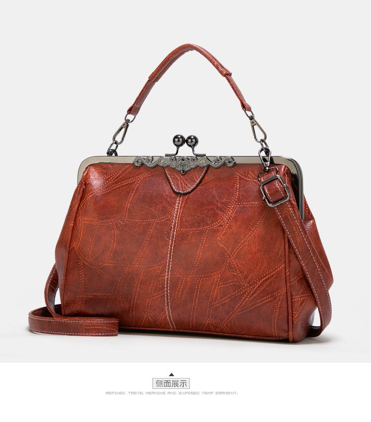 Women Crossbody Bag Soft Pu Leather Handbag Ladies Vintage Fashion Sling Bag