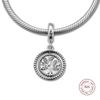 Authentic 925 Sterling Silver Spinning Family Tree Dangle Charms Beads Fits Europe Bracelets Women DIY Fine Jewelry Making
