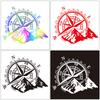Mountain Compass Stickers Decal,Waterproof Vinyl Auto Body Side,Window, Hood Decal Car Stickers for
