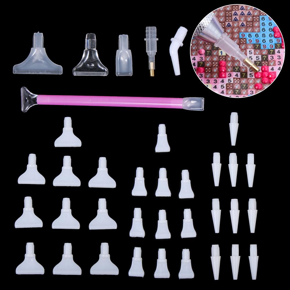 Hot Quick Cases Tool Cross Stitch Embroidery Pen Heads Tools Diamond Painting Pen Point Drill Pen