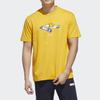 Adidas Мужская спортивная футболка прямого кроя с нео-принтом, желтая GL7214