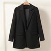 Повседневный пиджак с прорезными карманами, женские костюмы, пиджаки на весну и осень, корейская мода, пальто, британские формальные деловые пиджаки, куртка