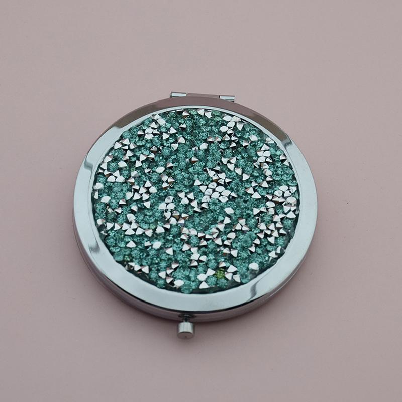 Компактное зеркало Дорожное Изысканные инструменты для макияжа Круглое Портативное Складное зеркало для макияжа Положить в карман Двустороннее зеркало