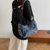 Retro Fashion Denim Casual Shoulder Bag Women's 2025 Autumn New Multi-pocket Light Messenger Small Square Bag Tide