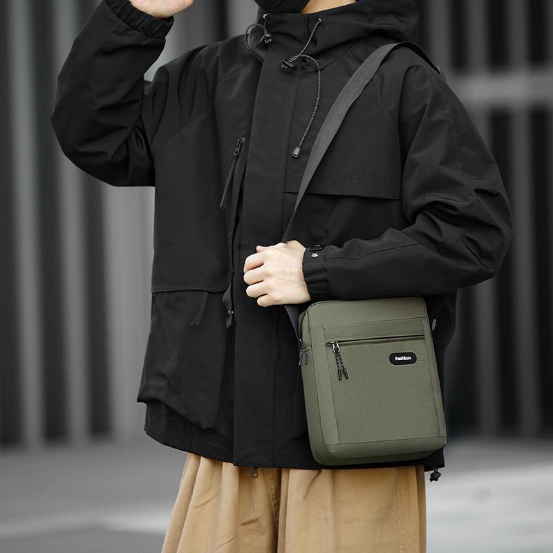 Городская сумка через плечо для通勤 - Модная оксфордская сумка-слинг через плечо с карманом для телефона (Деловой и Повседневный Стиль)