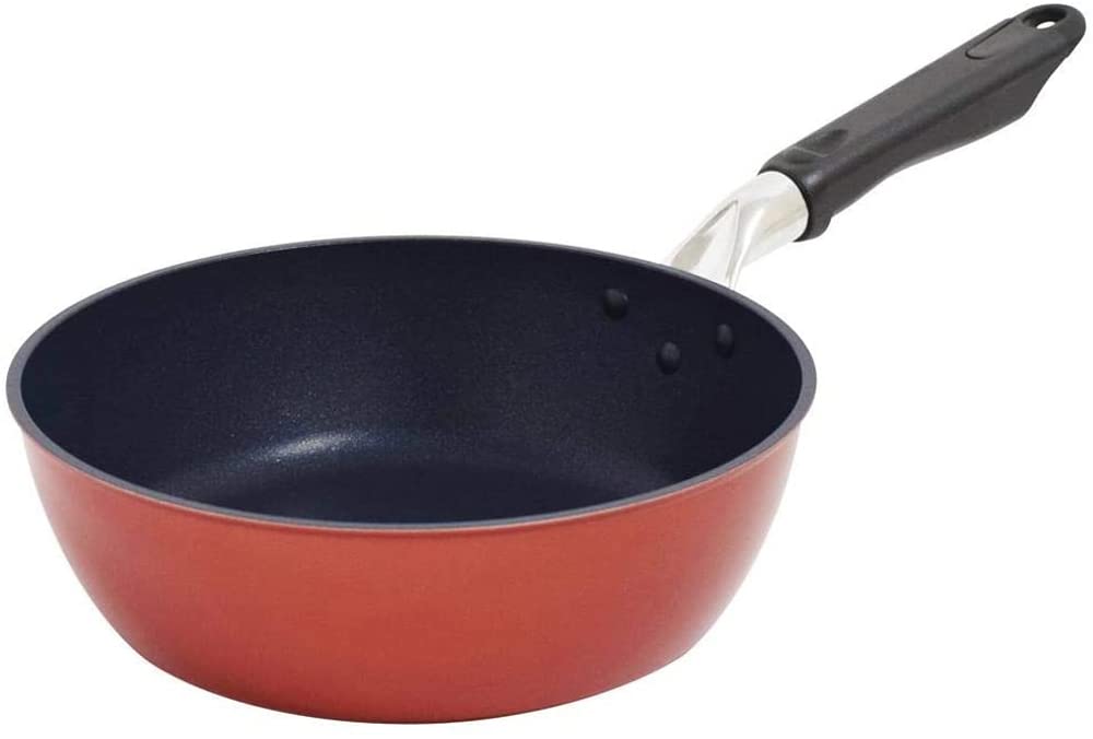 Urushiyama Metal Industry Жарка Deep 24 Теплопроводность и нагревание Вкусный Тефлон высшего качества Platinum Plus Для использования с газом Изготовлено из алюминия, ручная работа