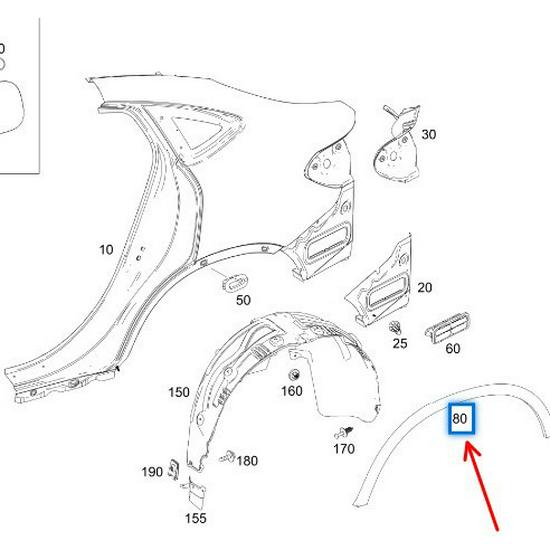 Mercedes-Benz GLC W253 Колесная арка: 2538850722/2538850822