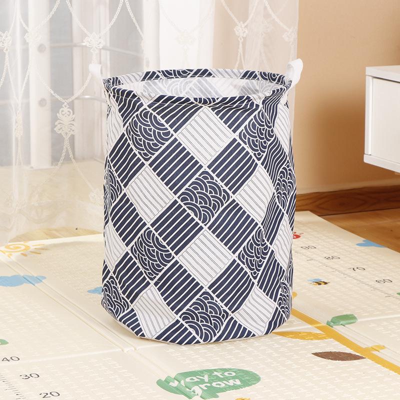 Large Capacity Fabric Laundry Basket Folding Waterproof Clothes Storage Basket Home Children Toy Sundries Storage Bag Organizer