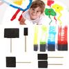 4Pcs Foam Paint Brushes Black Sponge Brush for Painting Staining Craft Art