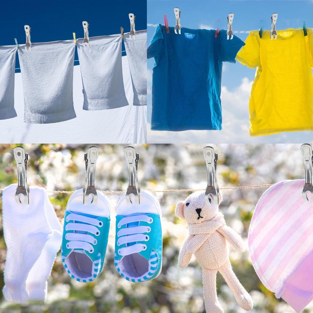 Упаковка из 30 больших зажимов из нержавеющей стали для покрытия бассейна, зажим для защиты от сильного ветра для плавательных бассейнов и использования на открытом воздухе