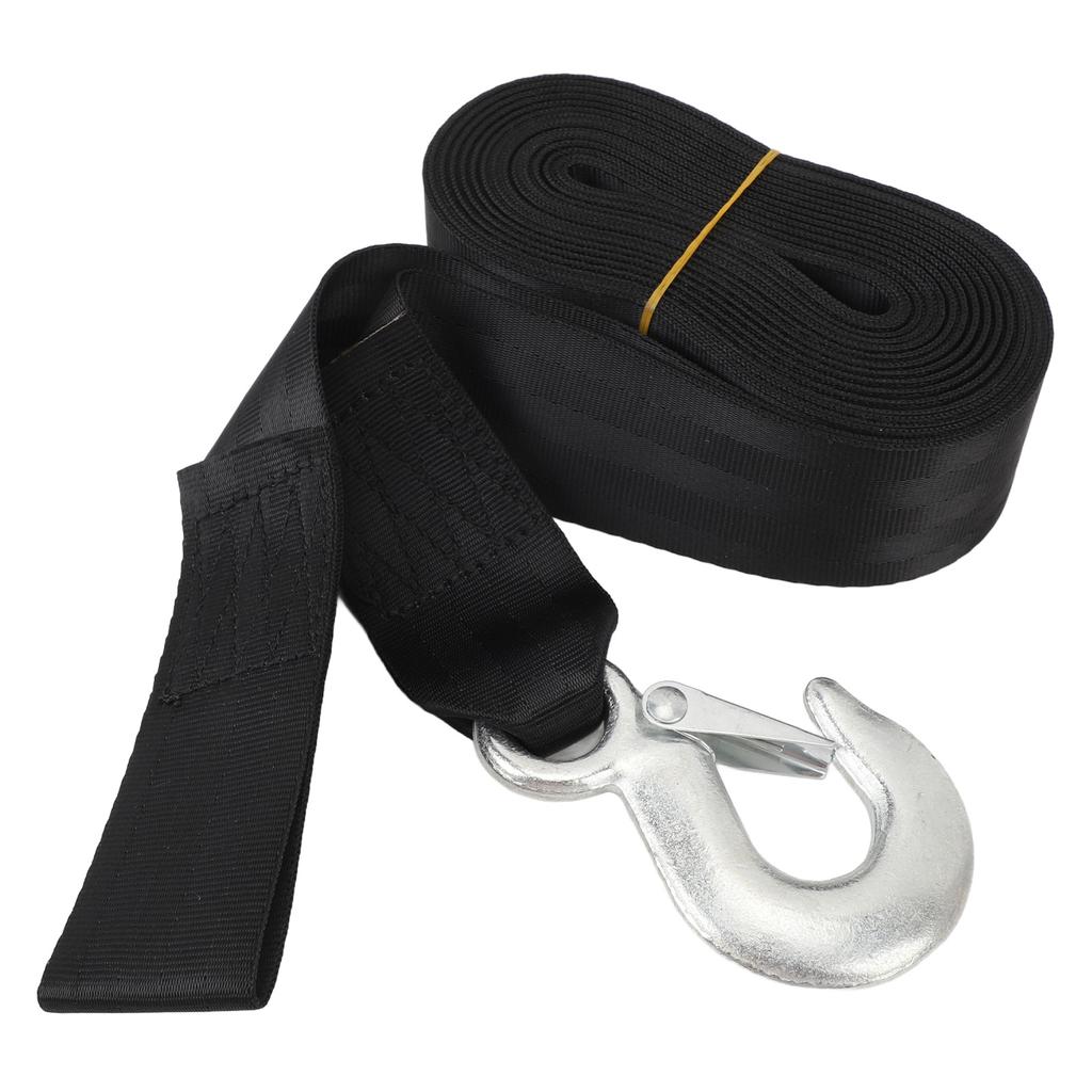 Сверхпрочный лебедочный ремень с крюком 3500 фунтов грузоподъемность Лебедочный ремень для лодочного прицепа Буксировочный ремень Трос для автомобиля Буксир Лодка Внедорожник Гидроцикл