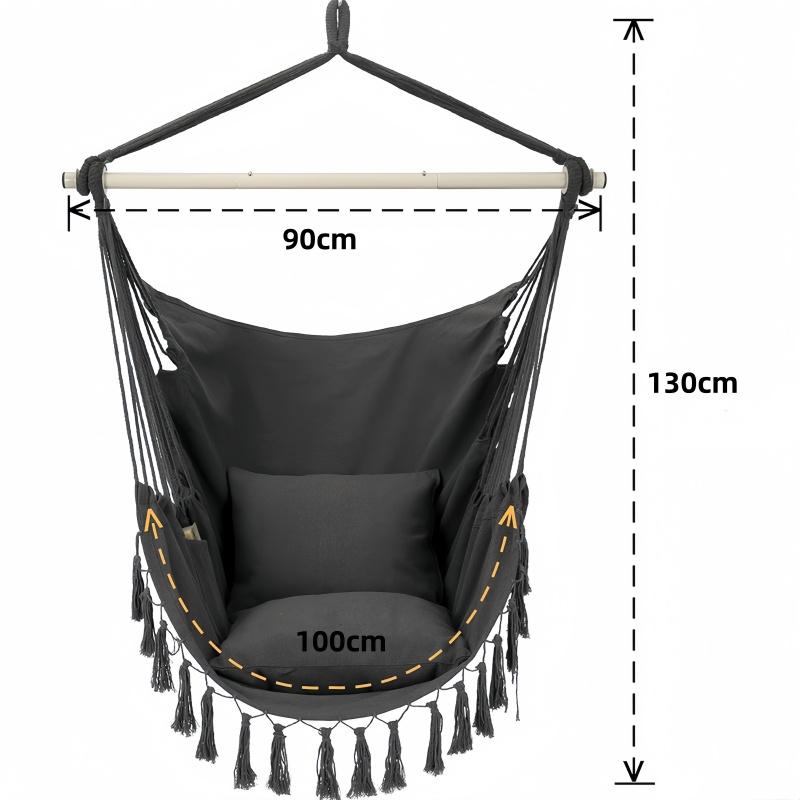 Портативный открытый садовый подвесной канатный гамак с высокой несущей способностью, наполовину обернутый холстом, складной гамак для отдыха в помещении, садовое кресло