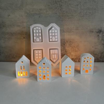 Силиконовая форма для дома Yousheng для изготовления свечей, литья под давлением, мини-формы для дома для праздничных торжеств, поделок