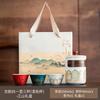 Outdoor travel tea set, household one pot, three cups, portable storage bag, ceramic express cup, teapot teacup