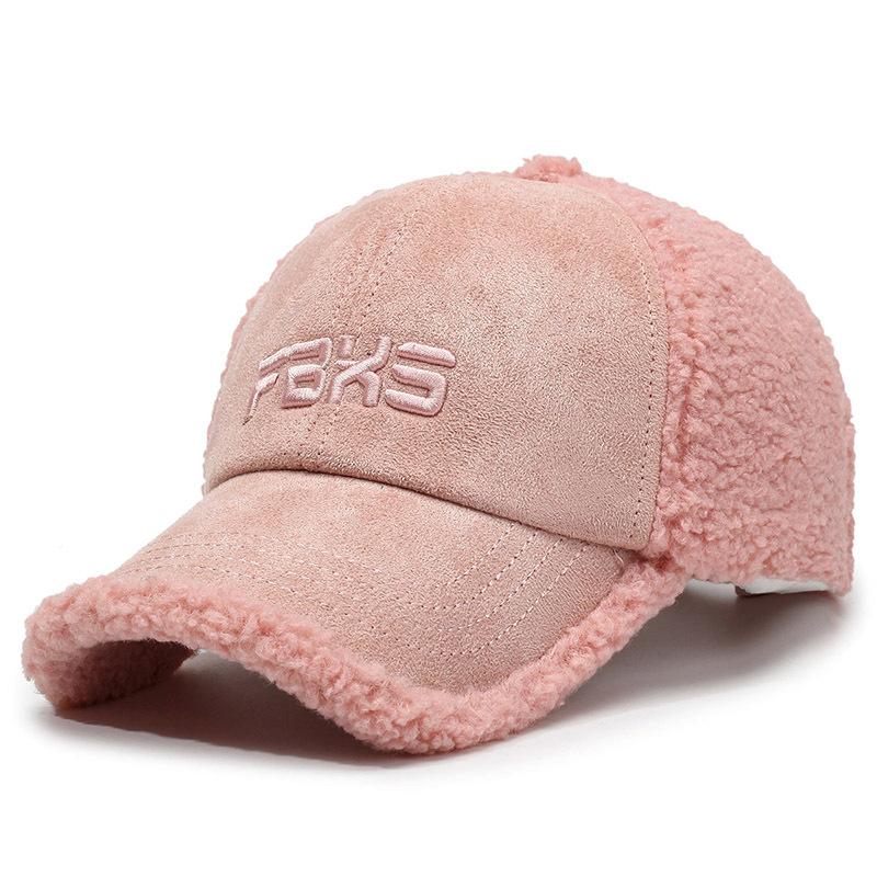 Зимняя мужская женская бейсболка с вышитыми буквами, теплая кепка из овечьей шерсти
