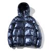 New Men Glossy Black Parkas Women Winter Jackets Thick Hooded Cotton Unisex Padded Coats Female Snow Coats Water Proof Loose Puffer