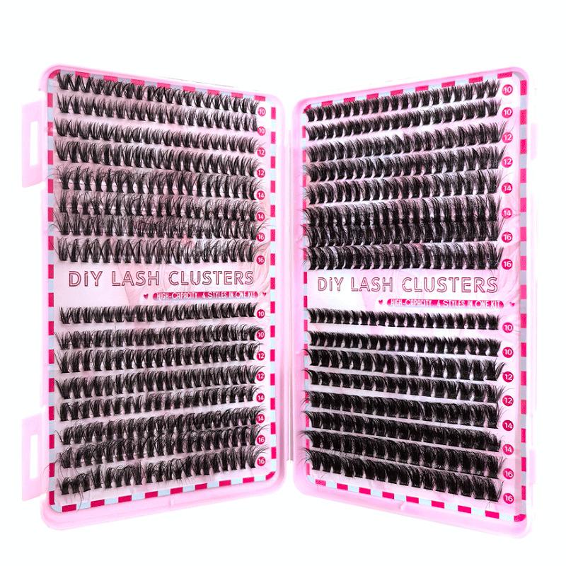 Segmented Eyelash Lash Extension Kit With 2 in 1 Bond And Seal Glue Long Lasting Hold For DIY Grafting Use