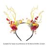 Merry Christmas Decorations Party Props Reindeer Antler Hairhoop Christmas Floral Tiaras Headband Festival Party Supply