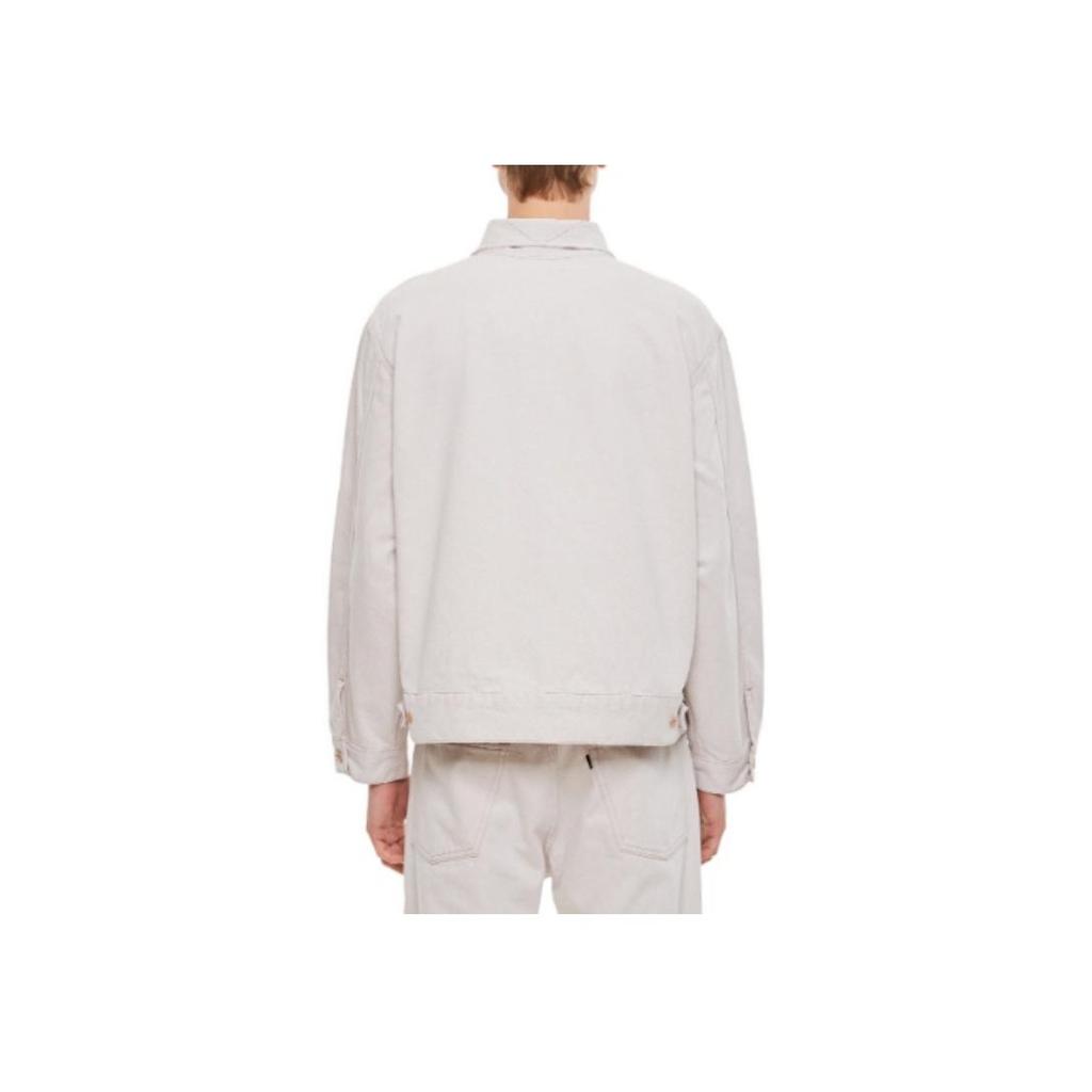 Levis Lmc Серия Высокого Класса Однотонное Поло Карман Молния Длинный Рукав Свободная Куртка Мужские куртки Белый A2195-0001