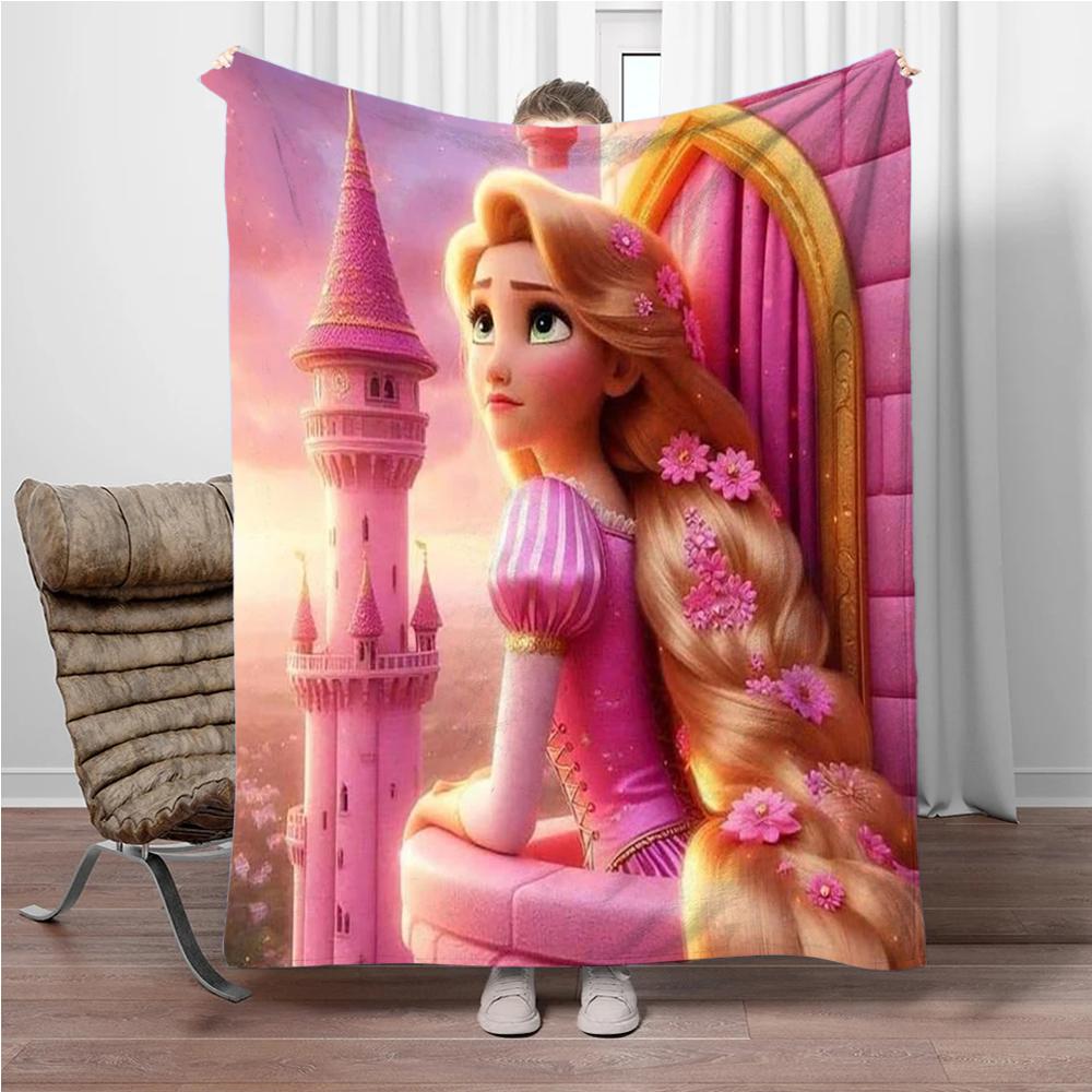 Cartoon Rapunzel Flannel Blanket Children Warm Soft Blanket for Sofa Bed Cover Blanket Suitable for Birthday Souvenir Gifts