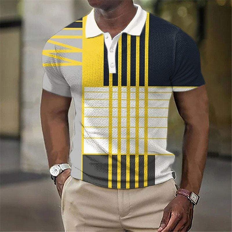 Мужская футболка поло с коротким рукавом, топы с 3D-принтом, модные, из полиэстера, дышащие, удобные, футболки поло