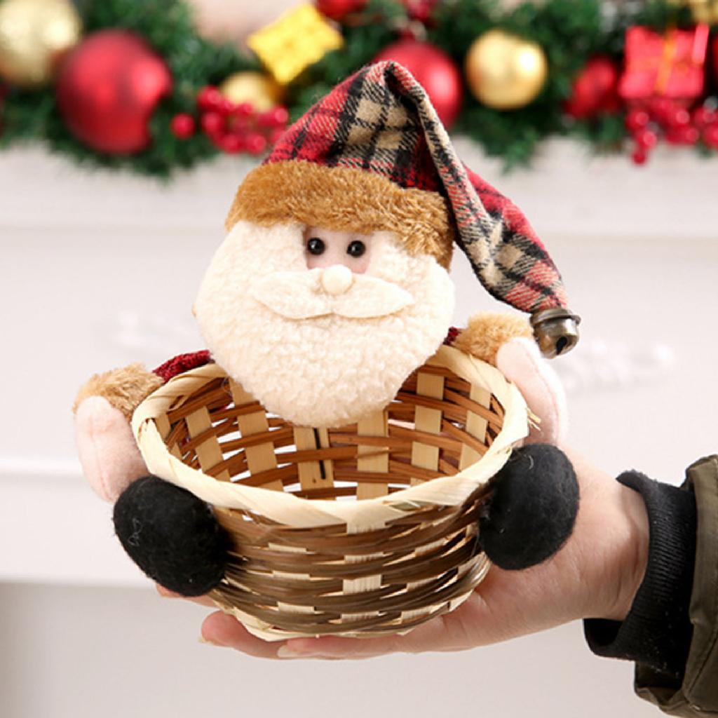 Christmas Candy Storage Basket Decoration Santa Claus Storage Basket Gift ARI