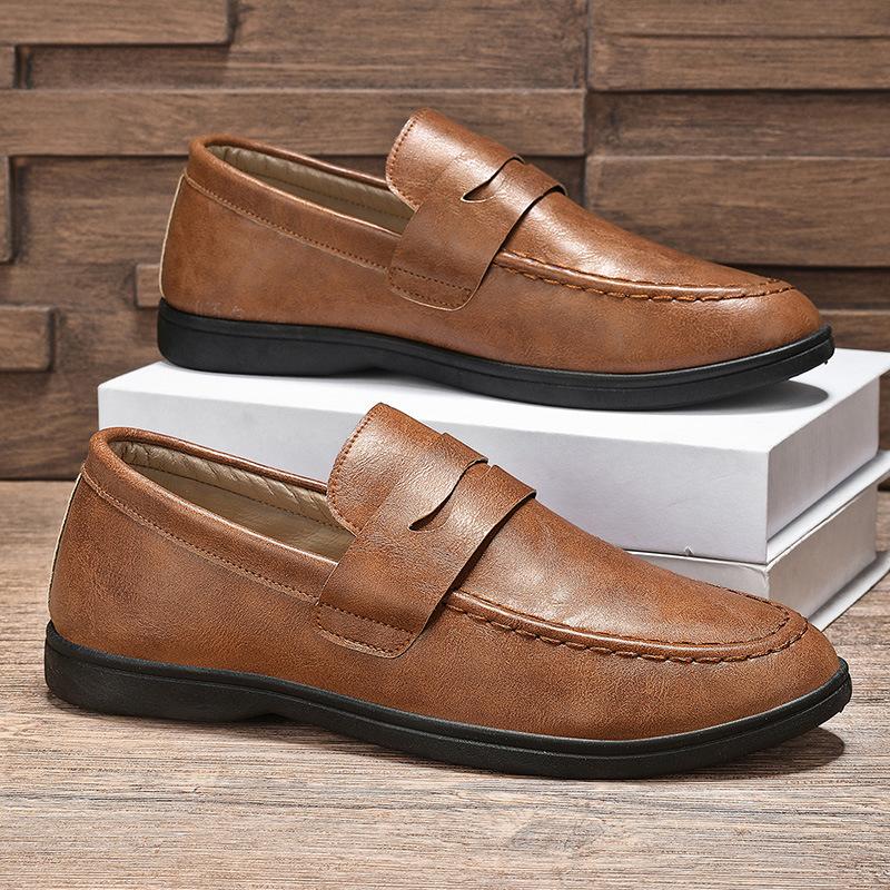 2025 осень новые дышащие мужские туфли-бини лоферы низкие повседневные туфли в британском стиле мужская обувь универсальная модная обувь