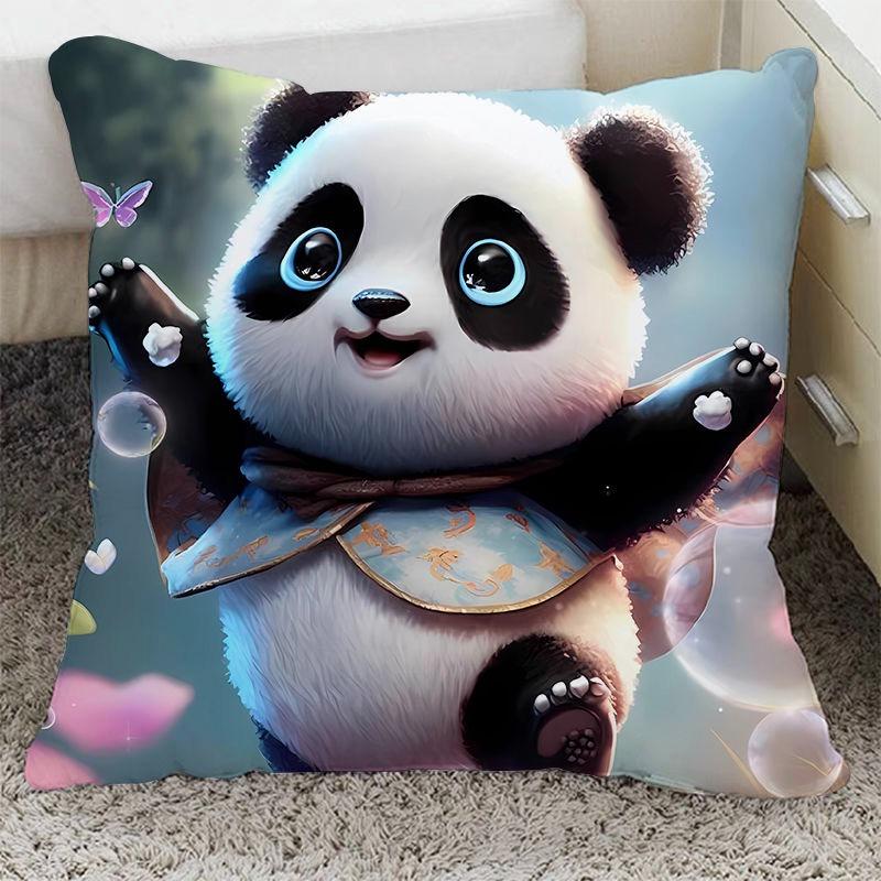 Наволочка с изображением панды для украшения общежития, офиса, гостиной, дома, наволочка